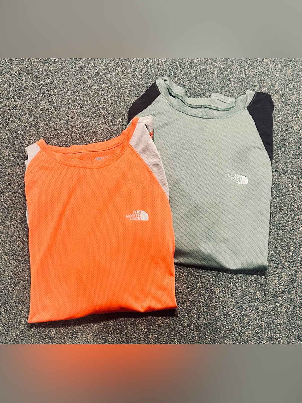 The North Face Performance Tees - Orange & Sage Green